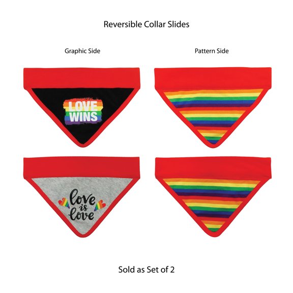 Best Furry Friends Bandana Slide (Set of 2), Pride, Small/Medium