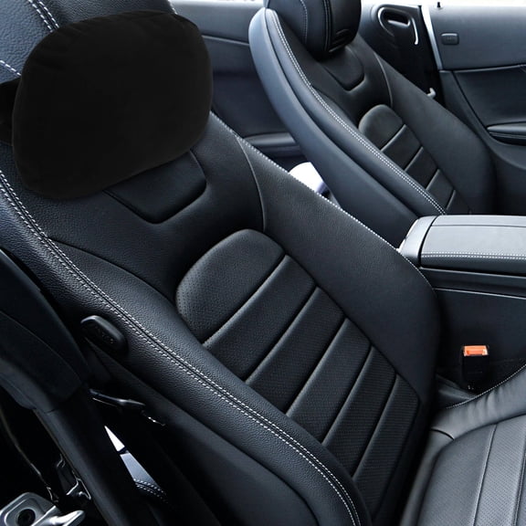 COOPHYA Black Car Neck Pillow Ergonomic Seat Pillow with Detachable Washable Cover for Comfortable Driving