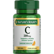Nature's Bounty Vitamin C 500 mg Tablets for Immune Support, 100 Ct