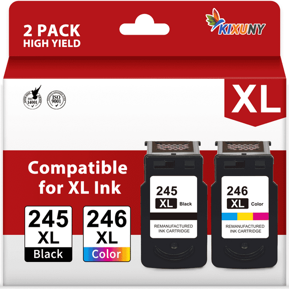 245XL 246XL Ink Cartridges Compatible for Canon Ink 245 and 246 XL for Pixma MG2522 MX490 TS3322 TS3122 TR4522 Printer (Black Tri-Color)