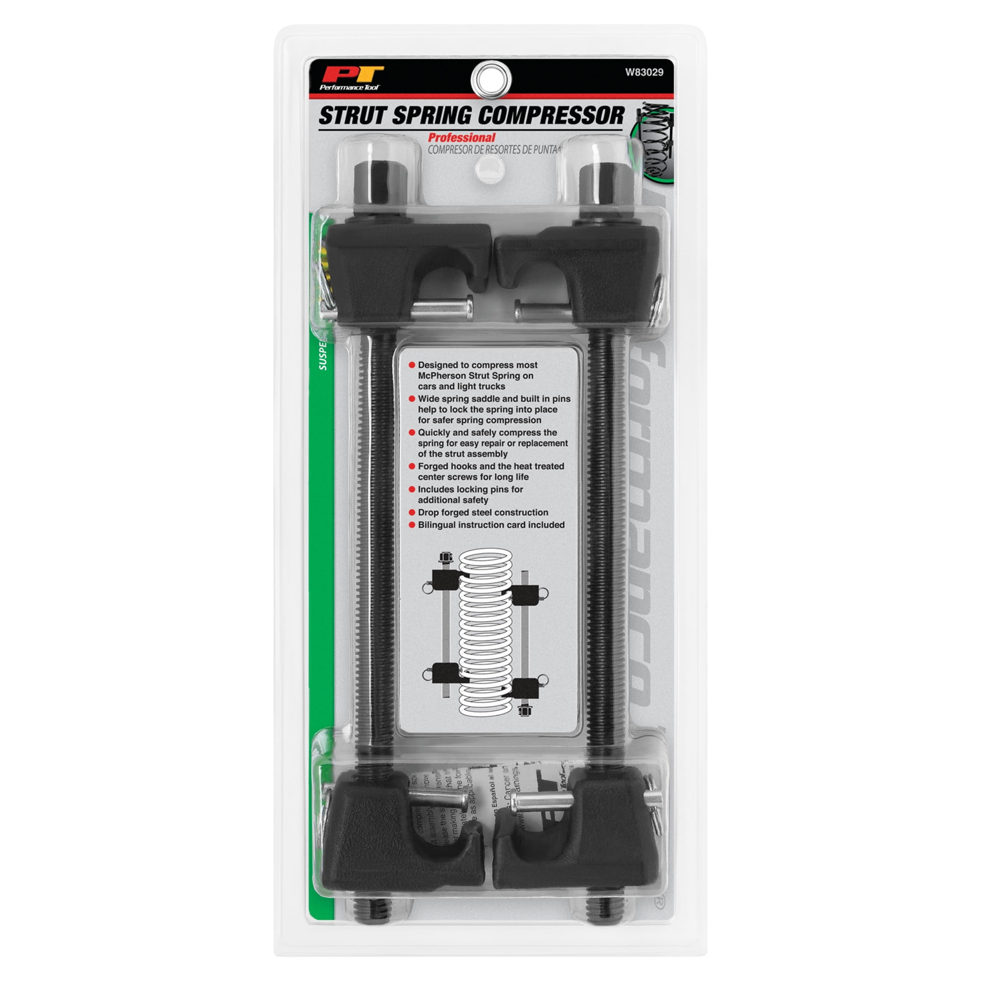 Performance Tool W83029 MacPherson Strut Spring Compressor for Cars and Trucks - Quick and Safe Compression for Easy Repair and Replacement