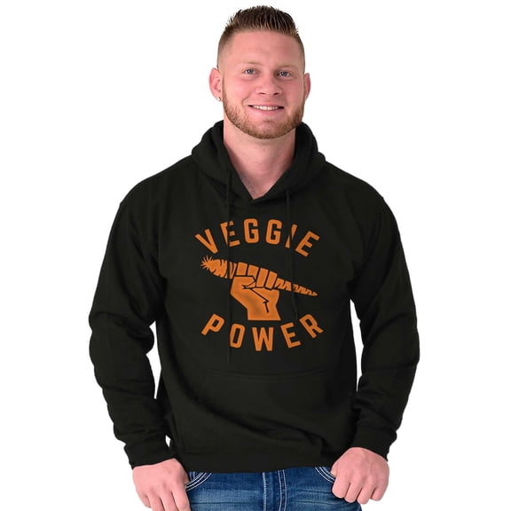 Veggie Power Cute Vegetarian Fighter Hoodie Sweatshirt Women Men Brisco Brands S