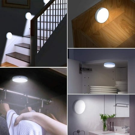 

Dimmable Touch Light | Buit-in 1000mAh Large Battery Rechargeable LED Tap Lights | Magnet Stick on Closet Light | Portable LED Puck Night Lights for Cabinet Wardrobe Counter Kitchen Bedroom