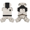 thumbnail image 2 of Warm Winter Dog Four-Legged Cotton Fleece Coat - Cotton-Filled, Fleece-Lined With Multiple Sizes (9.6, 11.2, 12.8, 14.4, 16, 17.2 Inch Back Length) - For Small Medium Large Pet, 2 of 3