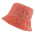 thumbnail image 2 of Xijirk Bucket Hat with Metal Eyelet Details and Washed Texture for Casual Outdoor Street Matches for Women,Orange,One Size, 2 of 3