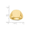 thumbnail image 5 of Solid 14k Yellow Gold Men's Engravable Signet Ring (14.3mm) - Size 9.5, 5 of 5