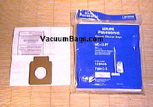 Canisters Vacuum Cleaners 9 Panasonic Type C C-3 C3 Allergy Vacuum Bags MC-125 