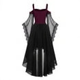 thumbnail image 5 of Women's Gothic Style Long Sleeve Dress Slim Fit Stage Performance For Evening Party Cosplay Attire, 5 of 6