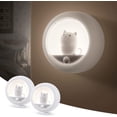 thumbnail image 1 of shiyou-Motion Sensor Night Light Kid (2 Packs), Rechargeable LED Night Light Adjustable Brightness Without Socket, Natural Soft Light for Bedrooms, Bathroom, Hallway, Stair, Wardrobes, 1 of 4