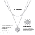 thumbnail image 2 of TINGN Dainty Layered Initial Necklaces for Women Paperclip Chain Necklace Simple Cute Hexagon Letter Pendant Initial Necklaces for Women, 2 of 7
