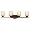 thumbnail image 3 of 5099CH Kichler Lighting Eileen - 4 Light Bath Vanity Approved for Damp Locations - with Contemporary inspirations - 9.25 inches tall by 33.75 inches, 3 of 3