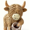 thumbnail image 6 of ToyKingdee Mini Highland Cow Figurines Planter Hugger, Resin Statue for Pots Rustic Indoor Outdoor Garden & Home Decor, Unique Gift for Plant Lovers, 6 of 9