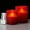 Dotted Glass Red, variant on VENTA LED Candles 2 Pack - Grey Hobnail Glass Flameless Candles with Remote and Timer - Realistic Flickering Battery Operated Pillars - Vintage Diamond Texture for Home Decor (Grey Hobnail Glass)