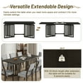 thumbnail image 2 of MAYEERTY Farmhouse 9-Piece Extendable Dining Table Set with 2 Leaves and 8 Chairs, Espresso, 2 of 9