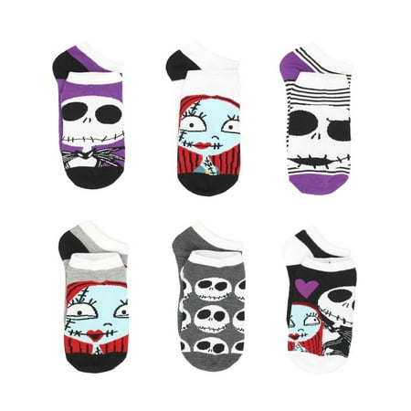 The Nightmare Before Christmas Womens 6 pack Socks (Teen/Adult) F5061H