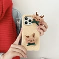 thumbnail image 6 of Allytech iPhone 15 Plus Case Christmas Elk, Faux Fur Furry Back Cover with Cute Elk Perfect Gift for Christmas Shockproof Protective Phone Case Cover for Apple iPhone 15 Plus - Brown, 6 of 7