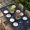 Blue, variant on Black Khaki Table Cloths for 4 Foot Rectangle Tables, Spring Flora Patio Waterproof Elastic Fitted Tablecloths, Washable Rectangular Table Cover for Camping