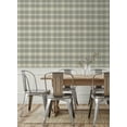 thumbnail image 6 of Seabrook Designs Dark Blue & Evergreen Dellabrooke Plaid Prepasted Wallpaper - 20.5 in. W x 33 ft. L Roll, 6 of 8
