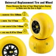 thumbnail image 5 of Beach Balloon Wheels, 13" Flat-Free Solid PU Beach Cart Tires Replacement Big Sand Wheels for Beach Buggy, Kayak Trolley, Canoe Cart, Rolling Walker, Garden Cart, Wheelchair & Buggy, 2-Pack, 5 of 8
