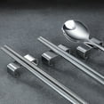 thumbnail image 3 of Kesenlong Chopsticks Rest 3 Pcs Stainless Steel Chopsticks Stand Metal Spoon Stand Chopstick Rest, 3 of 8