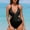 Black, variant on Dvkptbk Swimwear Women Cover Ups for Swimwear Women Sexy Women Bikini Solid Splicing Swimwear One-piece Swimsuit Beachwear