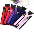 thumbnail image 2 of Opvise Men Suspender Elastic Adjustable Y Back Metal Clip Slim Clothing Accessories High Tensile Solid Color Unisex Male Female Suspender for Daily Life Green, 2 of 8