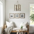 thumbnail image 6 of Kira Home Kenwood 28" 4-Light Farmhouse Ceiling Pendant Light, Bleached Oak + Galvanized Steel Finish, 6 of 7