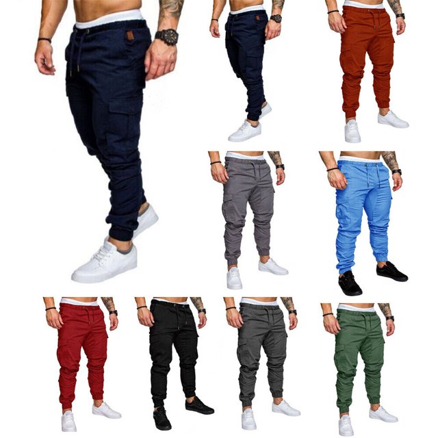 Joggers de moda para hombre Pantalones deportivos Pantalones cargo de algodón casual Pantalones de chándal de gimnasio Pantalones largos para hombre JadeP monos de hombre pantalones casuales