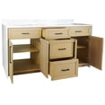 thumbnail image 6 of Palisade 72" Double Bathroom Vanity with Blonde Cabinet and Engineered Marble Top, 6 of 7