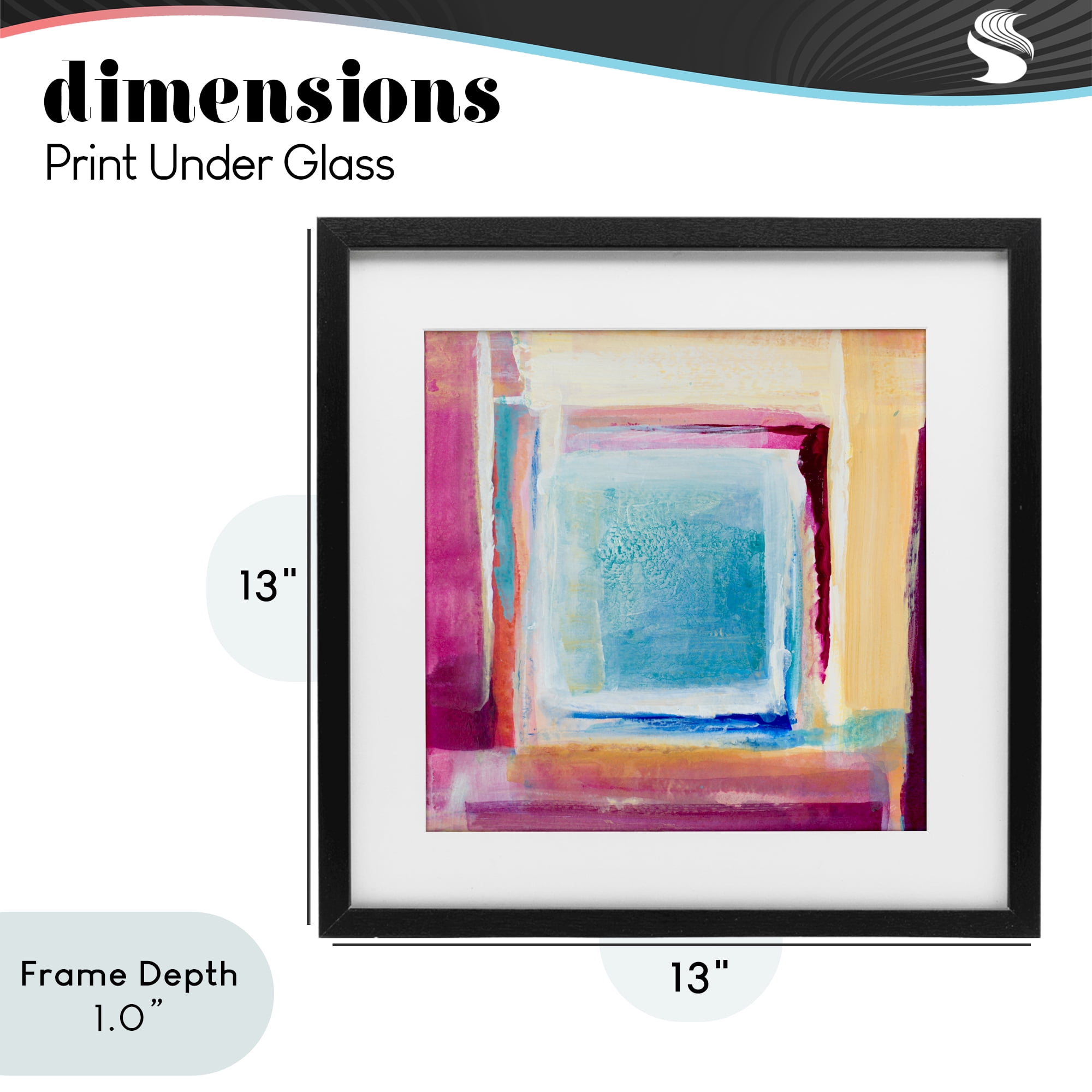 Stupell Industries Bright Colors New Day Black Framed Print Under Glass, design by Lanie Loreth