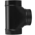 thumbnail image 1 of Black Stove Pipe Clean Out Tee Joint, 24 Gauge, 7 In. - BM0084, 1 of 3