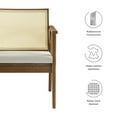 thumbnail image 2 of Modway Thera Vegan Leather and Cane Accent ArmchairsSet of 2 in Weathered Oak Stone, 2 of 10