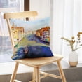 thumbnail image 5 of LALILO Throw Pillow Covers Oil Venice Italy Oil Watercolor Italy Cushion Cover 18" x 18", 2 Pack, 5 of 6