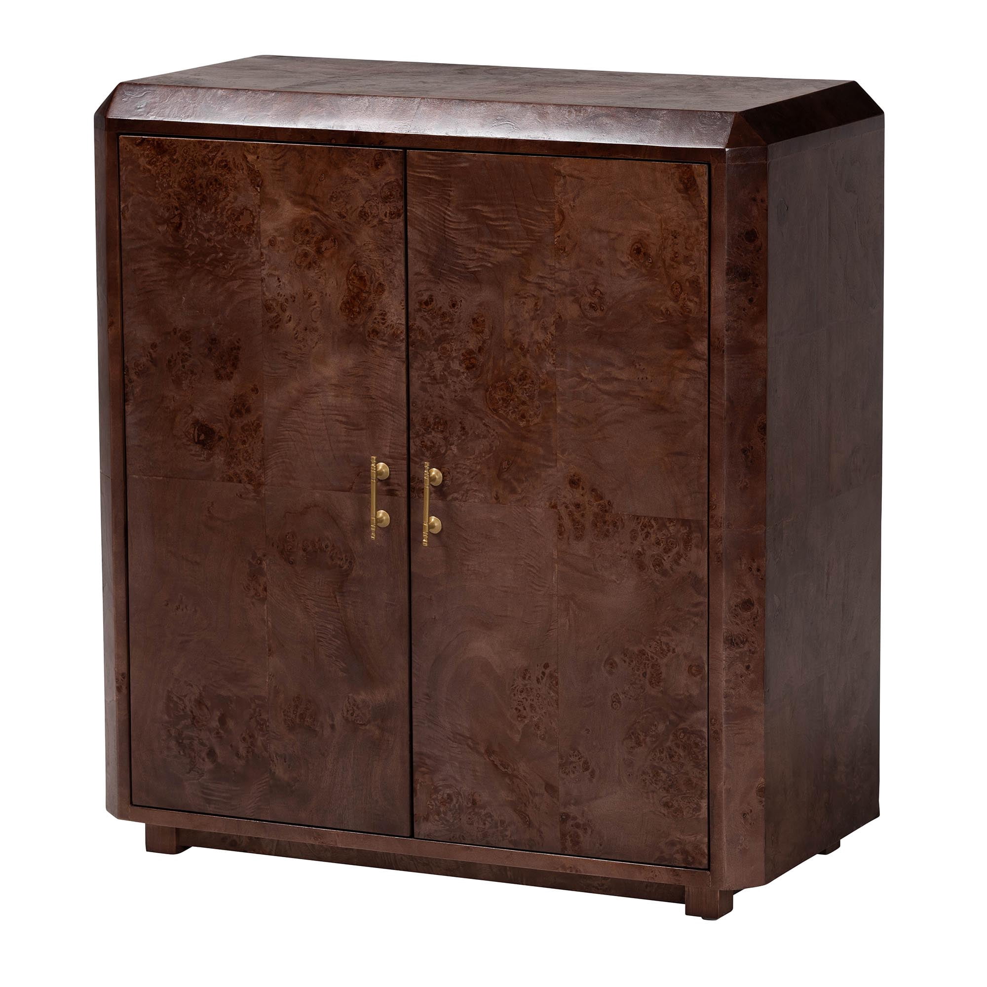 bali & pari Valora Modern Storage Cabinet, Dark Walnut
