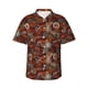 thumbnail image 1 of Balery Coffee Stamp Camisas hawaianas de manga corta para hombre, camisas playeras de corte holgado, camisas de vacaciones con botones,XX-Large, 1 of 7