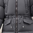 thumbnail image 5 of Winter Padded Jacket, Warm Cotton Coat, Hooded Cold-Weather Layer Grey 3Xl , Coat, 5 of 5