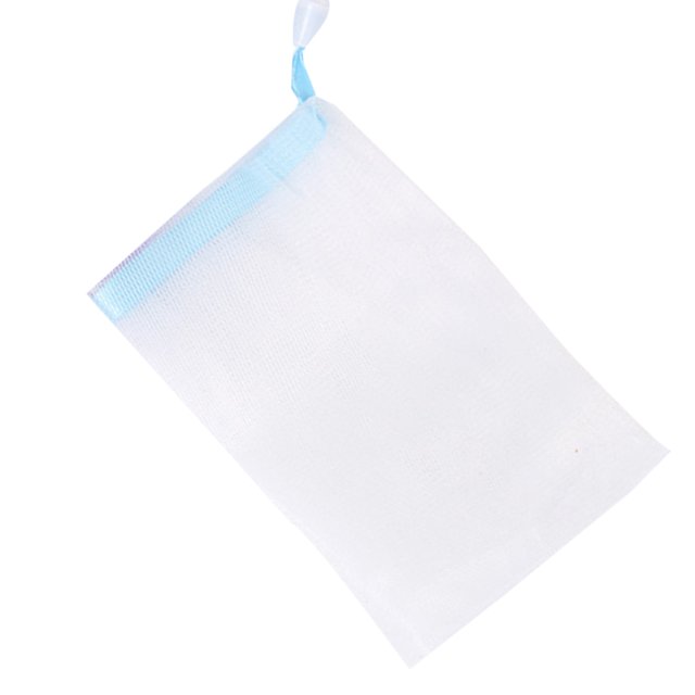 10pcs Color Random Handmade Soap Cleansing Facial network bubble net Cleanser Bubbler Foaming Net Bubble Ribbon Bag