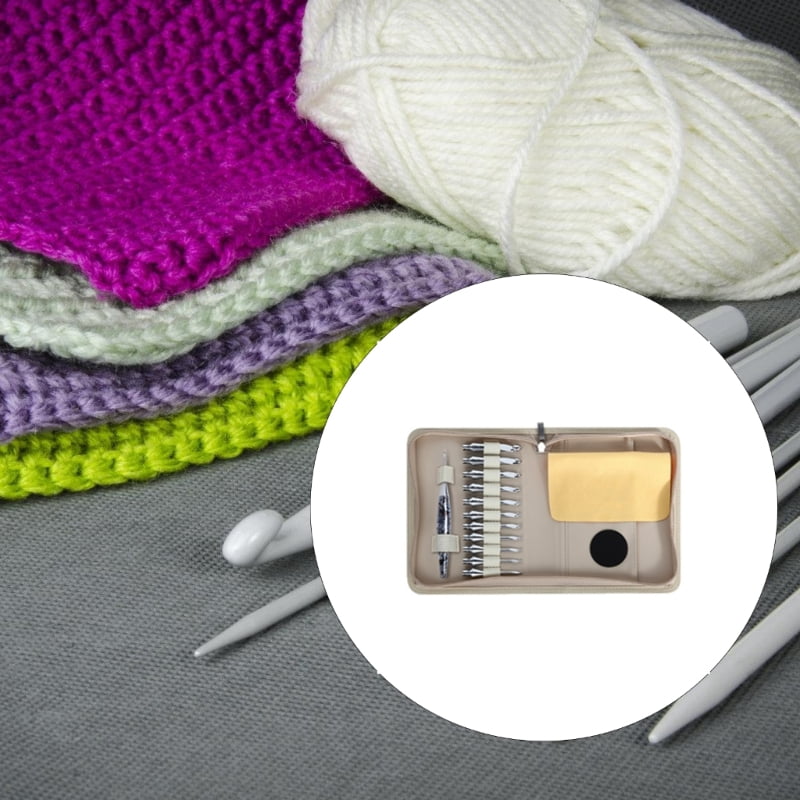 Interchangeable Tunisian Crochet Hook with 11 Size Tip for Knitting Blanket