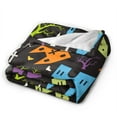 thumbnail image 2 of DouZhe Ultra-Soft Micro Fleece Lightweight Flannel Bed Blanket, Halloween Fantasy Cartoon Castle Print Cozy Warm Throw Blankets, 60"x50", 2 of 7