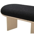 thumbnail image 5 of Meridian Furniture Wilshire Black Boucle Fabric Bench, 5 of 9