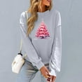 thumbnail image 5 of Xdegoge Christmas Sweatshirt Womens Funny Xmas Tree Graphic Pullover Long Sleeve Shirts Trendy Cute Going Out Crew Neck Tops 2025 Party Holiday Outfits, 5 of 6