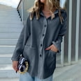 thumbnail image 4 of Pntutb Mujeres Clásico Color Sólido Mangas Largas Con Bolsillo Botón Chaqueta Tops Abrigo Liquidación Pntutb Pntutb-108, 4 of 9