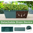thumbnail image 4 of 6 Pack Railing Planter Box for Balcony Fences Garden,16.9 Inch Deck Railing Planter Boxes for Plants, Rectangular Hanging Window Boxes Planters, Green, 4 of 8