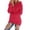 F38-Red, variant on FYDUU Hoodies for Women Solid Color Knit Hoodie Sweaters Cozy Sweatshirt Casual Long Sleeve Pullover Tunic Tops Fall Winter Outfits