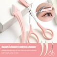 thumbnail image 4 of Eyebrow Trimmer Set, Stainless Steel Curved Eyebrow Razor Eyebrow Scissors with Comb Easy Brow Trimming Take It Anywhere for Beginners S7P8, 4 of 9