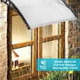 thumbnail image 5 of WoofPaw Polycarbonate Door Window Awning, All Weather Rain Snow UV Protection Front Entry Canopy with Heavy Duty ABS Bracket for Residential & Commercial Exterior Use Clear Board  Black Bracket 40x32, 5 of 18