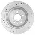 thumbnail image 3 of Performance Brake Rotor Drilled Slotted Rear Coated Pair For S60 S80 V70 XC70, 3 of 9