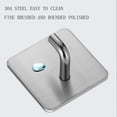 thumbnail image 1 of Meitianfacai 10 Pcs Bathroom Kitchen Self Adhesive Hook Towel And Robe Brushed Stainless Steel, Silver, 1 of 1