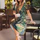 thumbnail image 3 of Easygdp Seasonal Tree Reflection para Vestido Transpirable de Mujer, Vestido Suelto de Manga Corta con Pliegues y Bolsillos para el Verano, 3 of 6