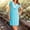 Blue, variant on Naittoop Maternity Breastfeeding Dresses for Women Lace Trim Soft Nightgown Loose V Neck Short Sleeve Nursing Dress